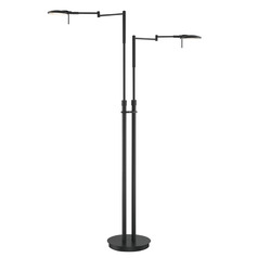 Arnsberg Dessau Turbo Museum Black LED Swing Arm Lamp with Bowl / Dome Shade