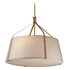 Maxim Lighting Bandera Natural Aged Brass Pendant Light with Empire Shade