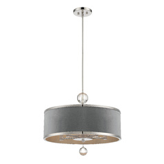 Luxour 5-Light Convertible Pendant in Polished Nickel by Metropolitan