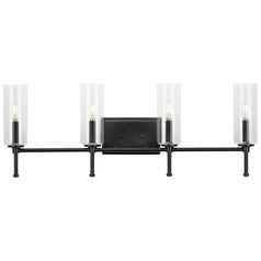 Progress Lighting Elara 4-Light Matte Black Bath Vanity Light