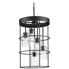 Progress Lighting Safford 1-Light Matte Black Mini Pendant