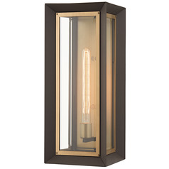 Troy Lighting Lowry Textured Bronze & Patina Brass Outdoor Wall Light