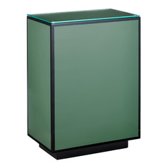Currey and Company Lacquer Green & Black & Clear Coffee & End Table