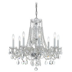 Crystorama Lighting Traditional Crystal Polished Chrome Crystal Chandelier