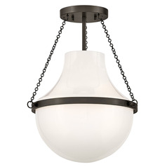 Hinkley Collins Black Oxide LED Semi-Flushmount Light