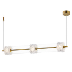 Et2 Elysian Natural Aged Brass LED Island Light with Drum Shade