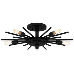 Quoizel Lighting Quoizel Semi-Flush Mount Matte Black Semi-Flushmount Light