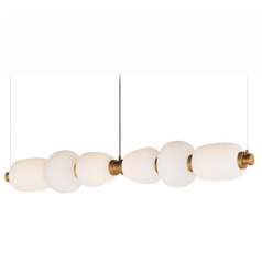 Et2 Soji Black & Gold LED Island Light with Oblong Shade