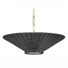 Hinkley Delia Lacquered Brass LED Pendant Light with Coolie Shade