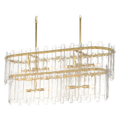 Maxim Lighting Warren Gold Leaf Island Light with Oval Shade