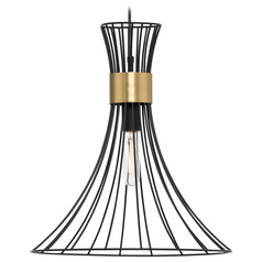 Progress Lighting Parkhurst 1-Light Matte Black Chandelier
