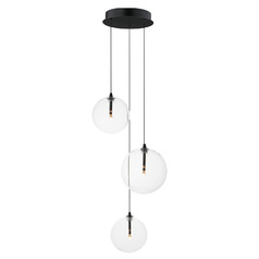 Et2 Global Black LED Multi-Light Pendant with Globe Shade