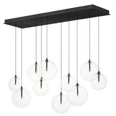 Et2 Global Black LED Multi-Light Pendant with Globe Shade