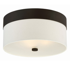 Crystorama Lighting Libby Langdon Grayson Dark Bronze Flushmount Light