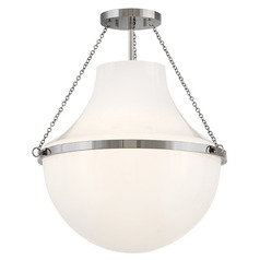 Hinkley Collins Polished Nickel LED Semi-Flushmount Light