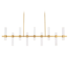 Modern Forms Cinaplex Aged Brass LED Island Light with Rectangle Shade