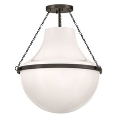 Hinkley Collins Black Oxide LED Semi-Flushmount Light