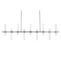 Modern Forms Cinaplex Brushed Nickel LED Island Light with Rectangle Shade