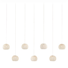 Currey and Company Piero Silver Pendant Light with Bowl / Dome Shade