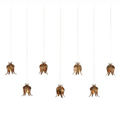 Currey and Company Iota Antique Brass & Silver Multi-Light Pendant