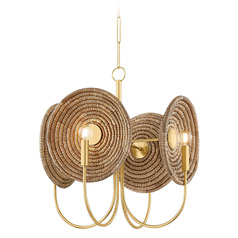 Mitzi Anya Aged Brass 4-Light Chandelier