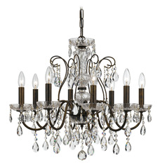 Crystorama Lighting Butler English Bronze Crystal Chandelier