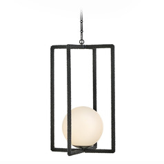 Hinkley Keona Painted Black Oxide LED Pendant Light with Globe Shade