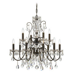 Crystorama Lighting Butler English Bronze Crystal Chandelier