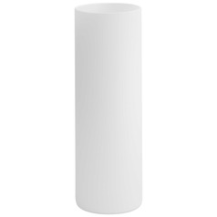 Etched White Cylindrical Glass Shade