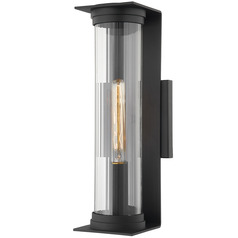 Troy Lighting Presley Textured Black Outdoor Wall Light