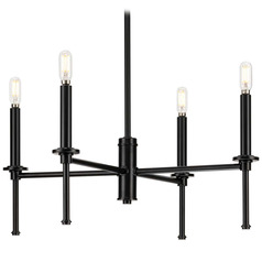 Progress Lighting Elara 4-Light Matte Black Chandelier