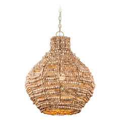 Mitzi Piper Aged Brass Single Light Pendant Light