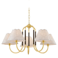 Mitzi Tara Brass Terracotta 5-Light Chandelier