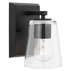 Progress Lighting Vertex Matte Black Sconce