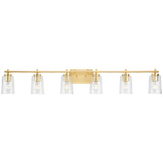 Progress Lighting Adley 6-Light Satin Brass Vanity Light