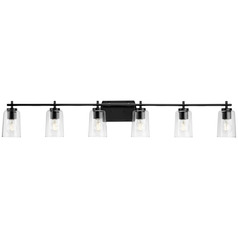 Progress Lighting Adley 6-Light Matte Black Vanity Light