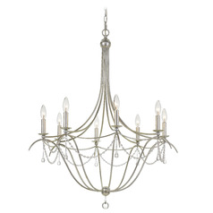 Crystorama Lighting Metro Antique Silver Chandelier