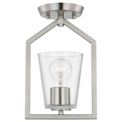 Progress Lighting Vertex Brushed Nickel Semi-Flushmount Light