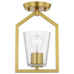 Progress Lighting Vertex Brushed Gold Semi-Flushmount Light