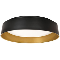 Afx Lighting Duncan Black & Gold LED Flushmount Light