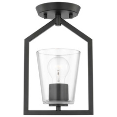 Progress Lighting Vertex Matte Black Semi-Flushmount Light