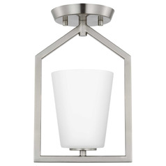 Progress Lighting Vertex Brushed Nickel Semi-Flushmount Light