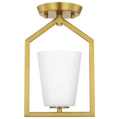 Progress Lighting Vertex Brushed Gold Semi-Flushmount Light