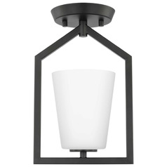 Progress Lighting Vertex Matte Black Semi-Flushmount Light