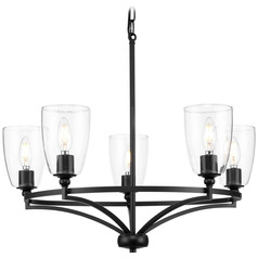 Progress Lighting Elara 5-Light Matte Black Chandelier