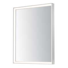 Bevel Rectangle 24-Inch Illuminated Mirror