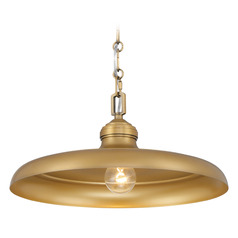 Minka Lavery Crowne Legacy Brass Pendant Light with Warehouse Shade