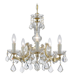 Crystorama Lighting Maria Theresa Gold Crystal Chandelier