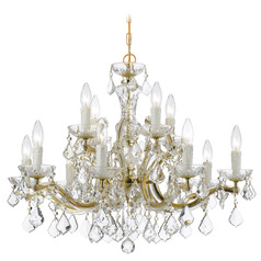 Crystorama Lighting Maria Theresa Gold Crystal Chandelier