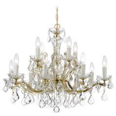 Crystorama Lighting Maria Theresa Gold Crystal Chandelier